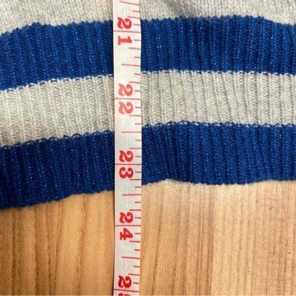 Allude Wool-Cashmere Sweater Gray‎ Navy Women Size Large - Picture 6 of 8